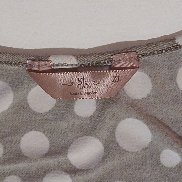 Sjs Woman Polka Dots Sleeveless Blouse Top Size XL - Picture 6 of 8